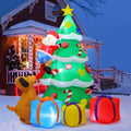 GOOSH 7 FT Christmas Tree Inflatables Outdoor Decorations with Claus & Gift Boxes Blow Up Yard Decoration