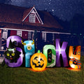 MUMTOP 8.85 Ft Inflatable Outdoor Halloween Decor with Spooky and Black Cat / Halloween Blow Up, Large Infl