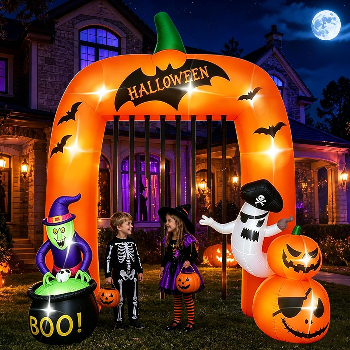 12FT Halloween Inflatable Archway Decoration for Halloween Party Outdoor / Blow Up Yard Outdoor Decoration