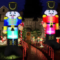 Bencailor 2 Pcs 8 ft Christmas Inflatables Nutcracker / Soldier Style Built-in Lights, Outdoor Yard Lawn