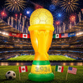 7Ft Inflatable World Cup,Gaint Golden Inflatable Trophy Champion,Waterproof Inflatable Decor Large Trophy